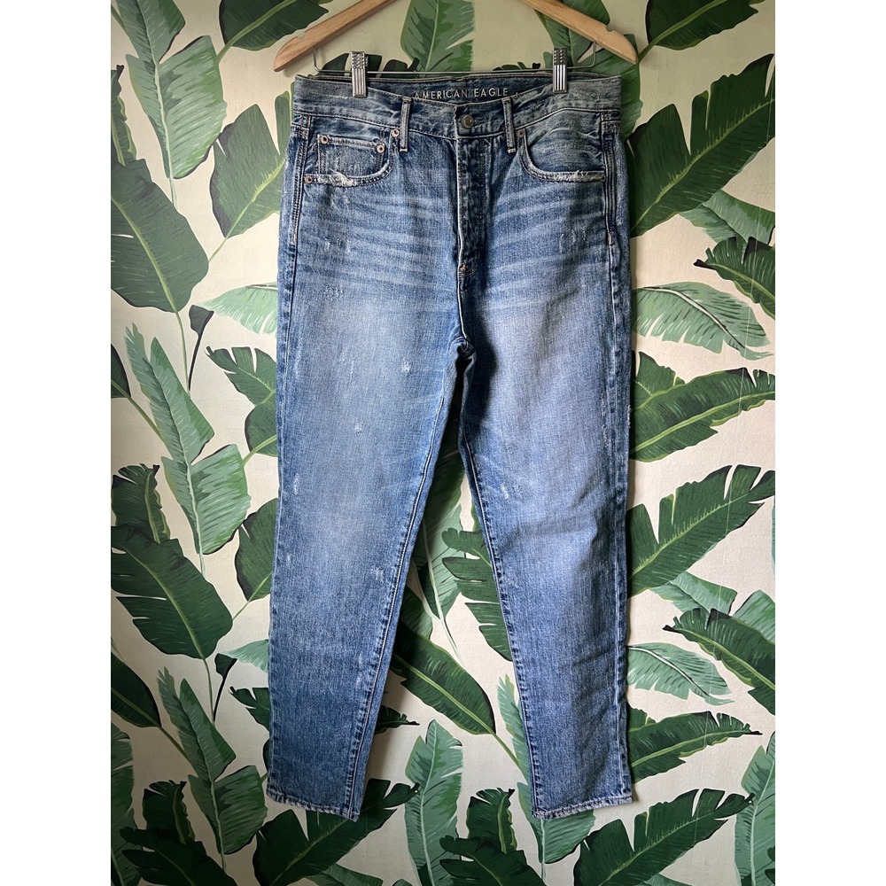 American Eagle Hi-Rise Girlfriend Jeans Women 8 Blue